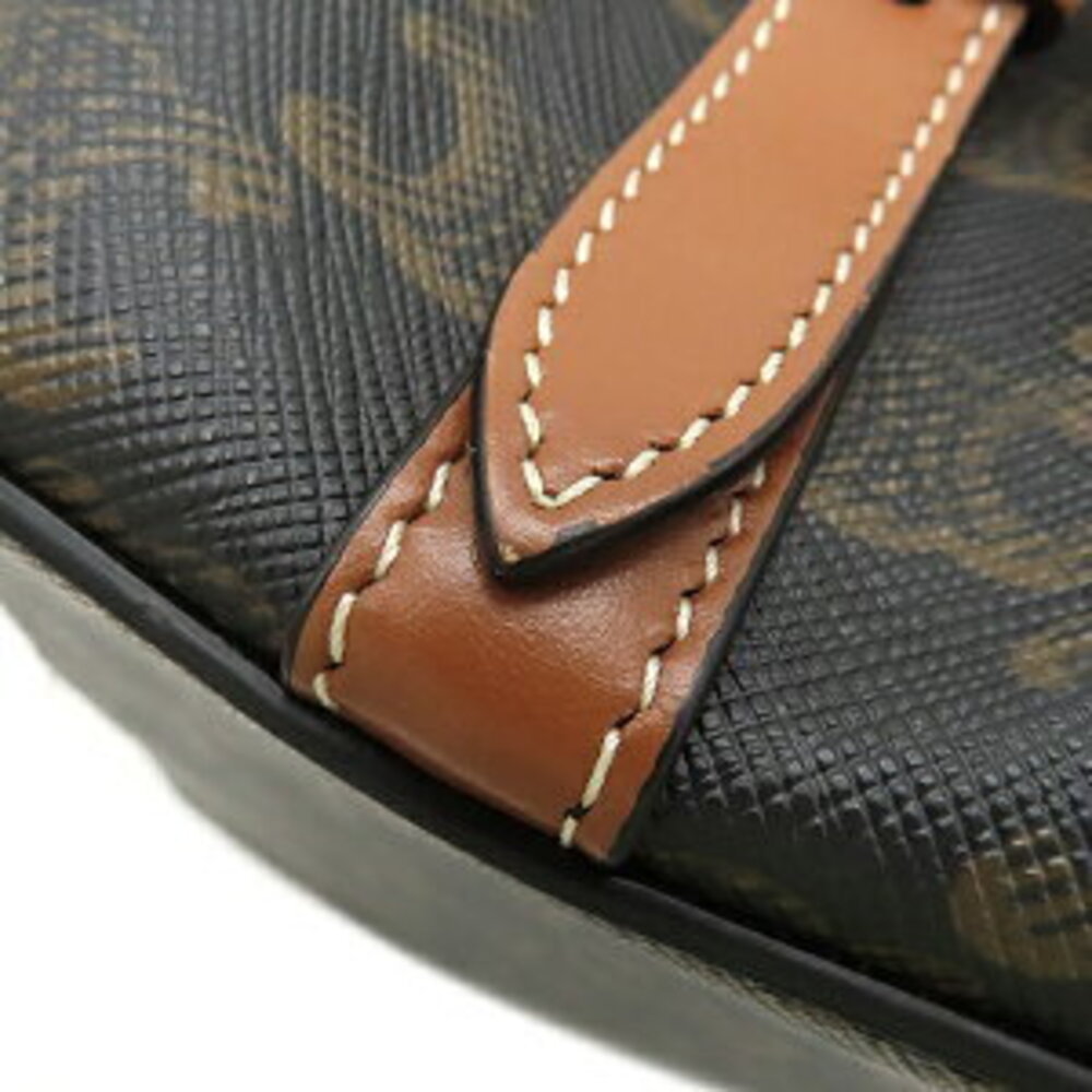 Celine Teen Cabas de shoulder bag leather Triomphe canvas tan black brown - Picture 6 of 9